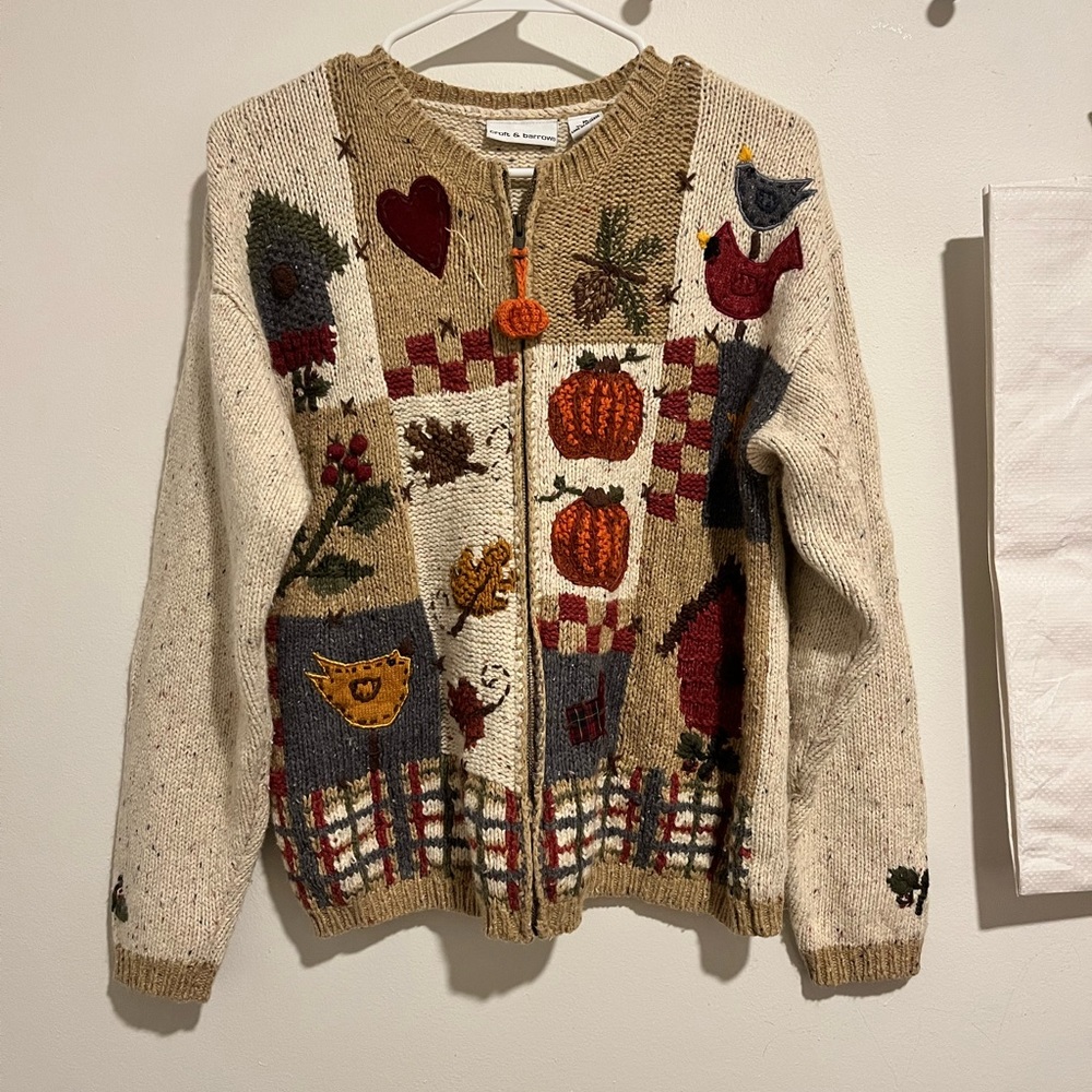 Vintage fall crochet sweater